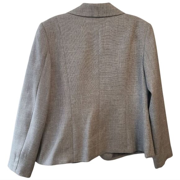 Isabella Suits Gray Blazer with Decorative Zippers - Picture 2 of 11